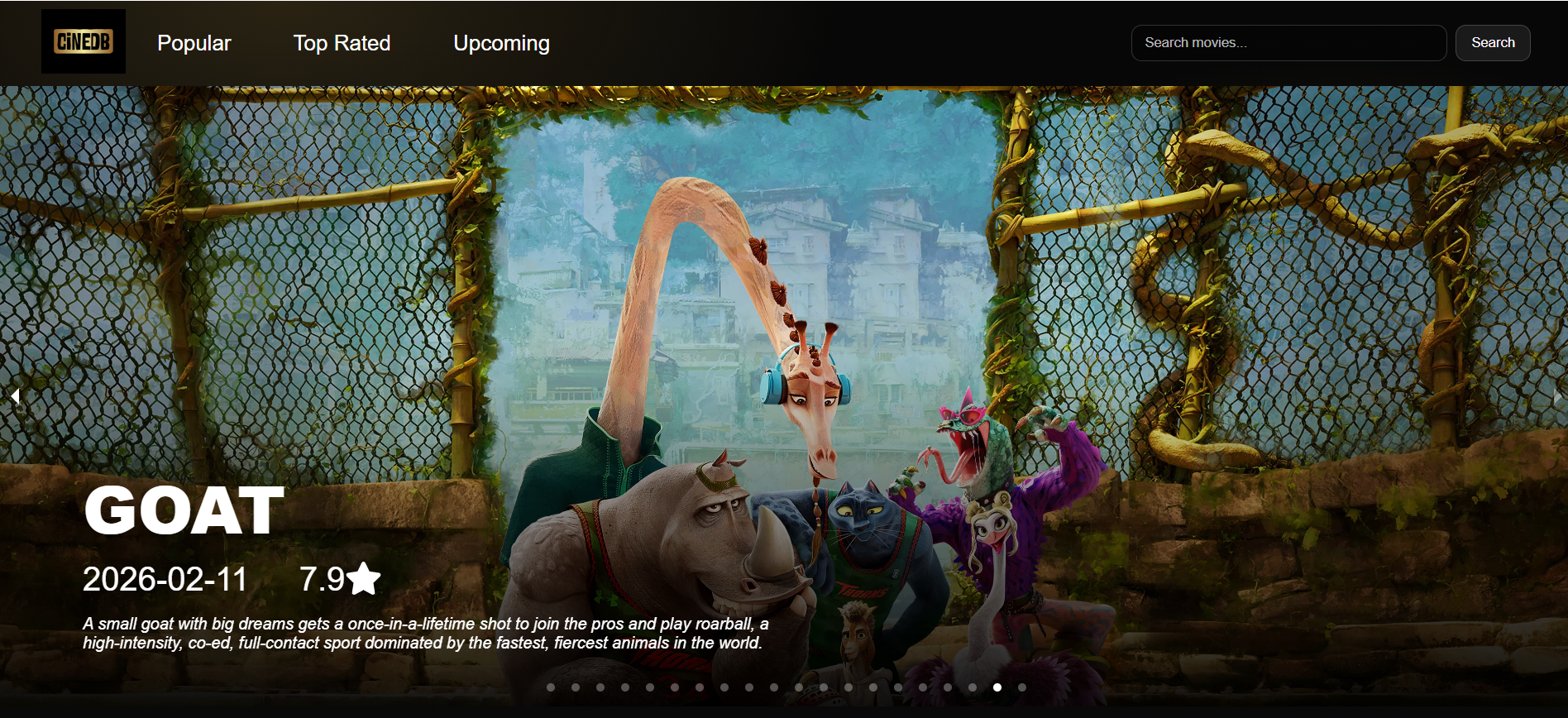 CineDB project screenshot